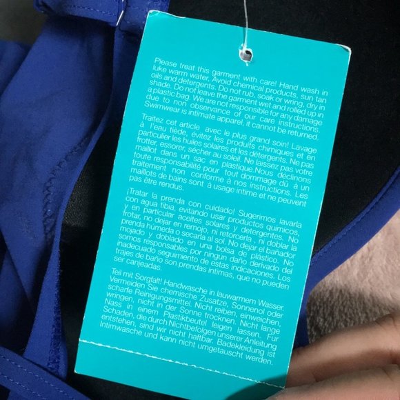 Profile by Gottex Blue Starlet Molded Bra Swim Top Size 6 - Picture 5 of 10